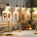 Vintage Map Wall Art Projects for Travel Lovers boho-wall-art-projects-using-natural-fibers-0