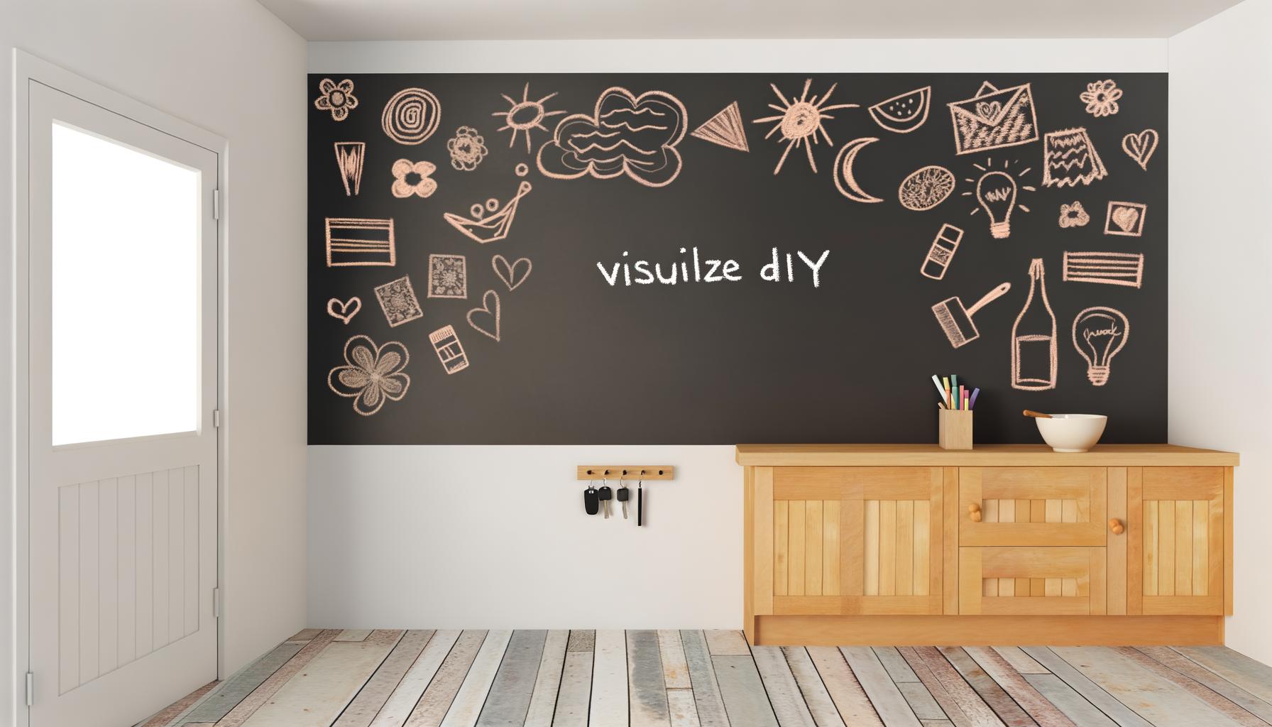 diy chalkboard art wall for kitchen or entryway 0