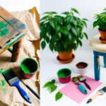 diy plant stand from an old stool 0 25