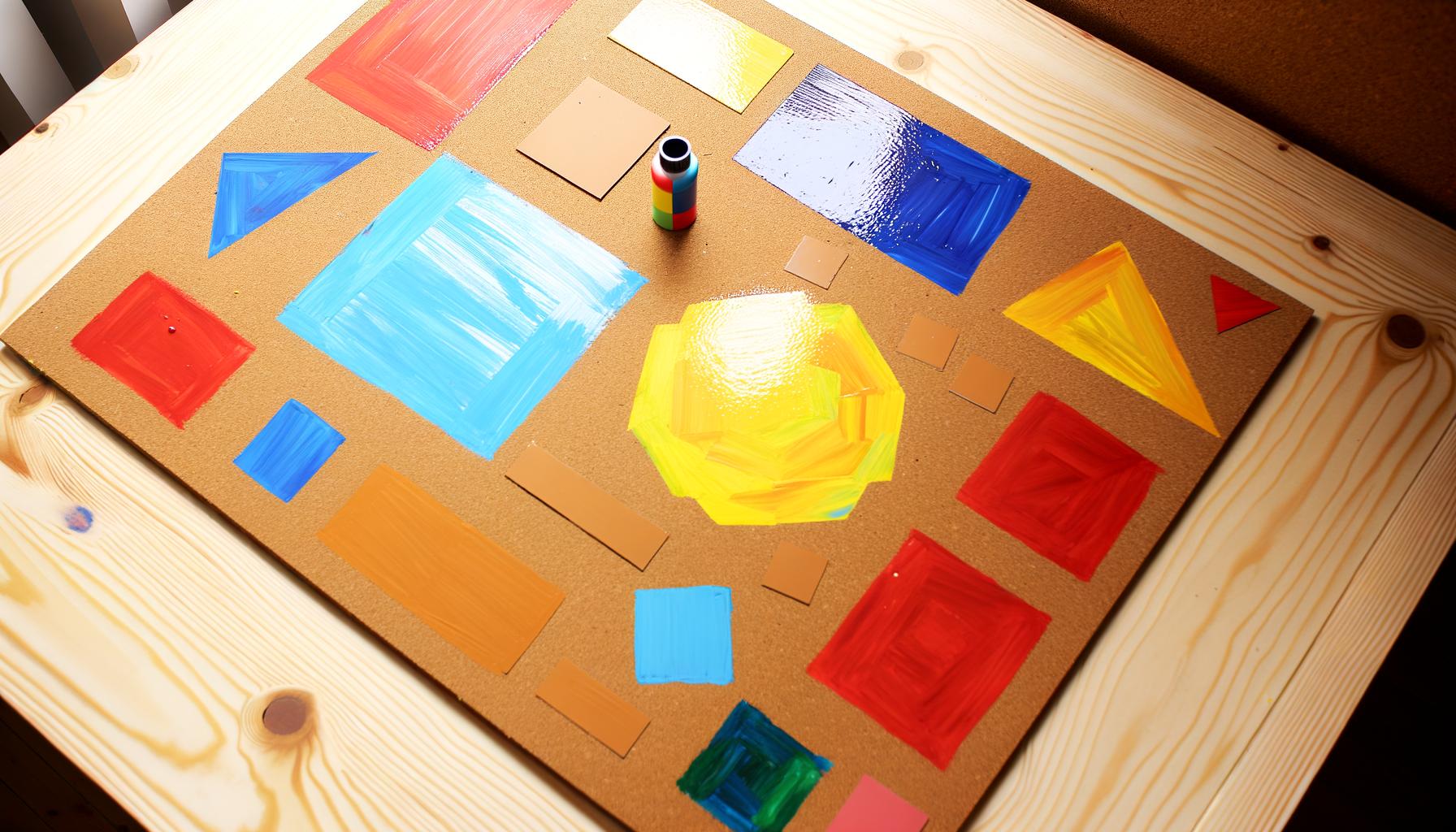 diy wall art using cork boards and paint 0