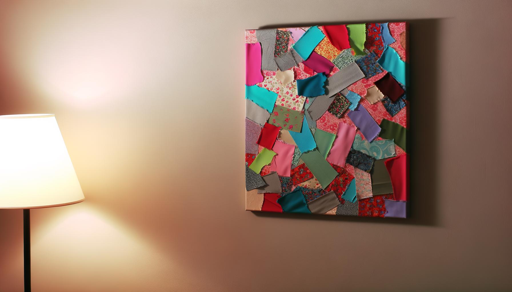 DIY Wall Art With Mirrors for a Bright Space 1 diy wall art with scraps of fabric 0