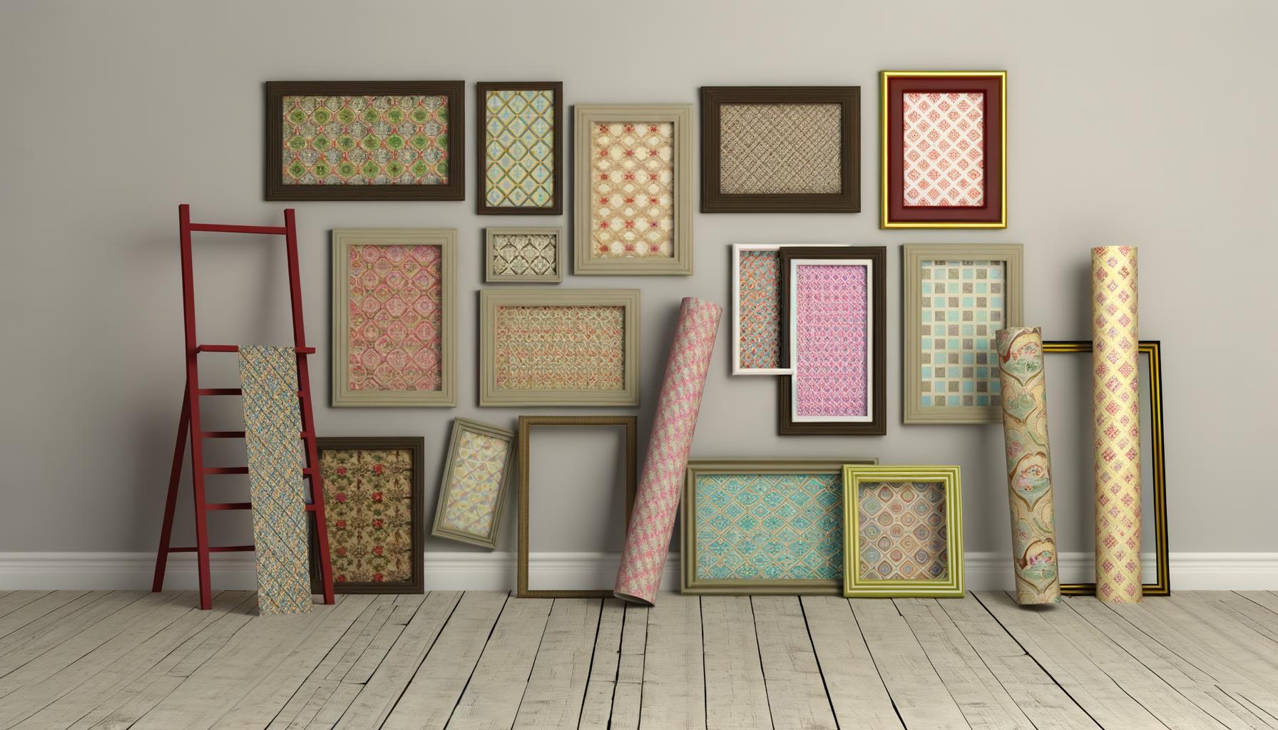 framed wallpaper panels as diy wall decor 0