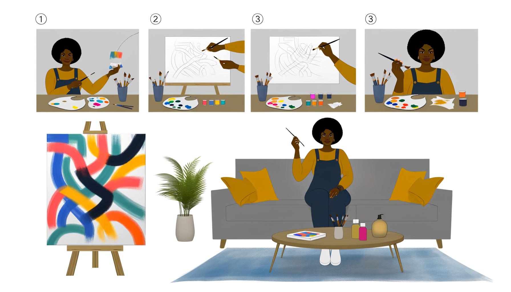 how to make abstract wall art at home 0