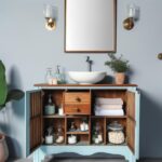 how to repurpose a sideboard for bathroom storage 0 29