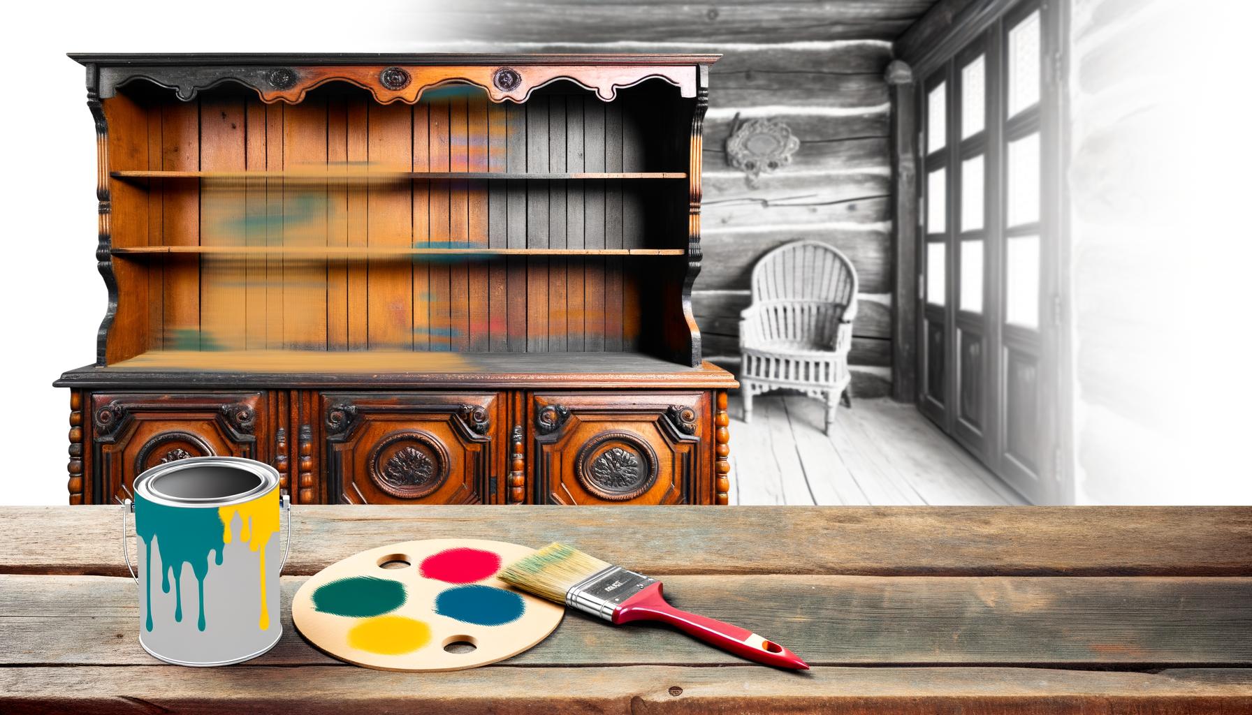 modernizing a vintage hutch with paint 0 39