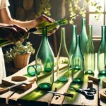 repurposing bottles into stylish vases