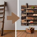 turn an old ladder into a rustic bookshelf 0 39